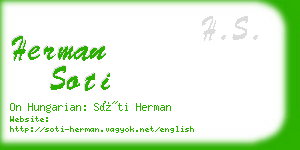 herman soti business card